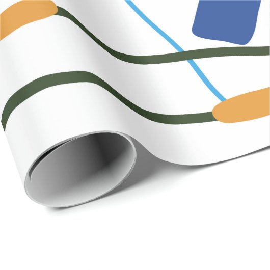 Papier Cadeau Composition moderne Abstraite (Coin rond)