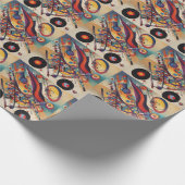 Papier Cadeau Composition moderne Oeuvre Abstraite (Coin)