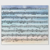 Papier Cadeau Composition musicale sur aquarelle (Plat)