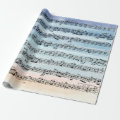 Papier Cadeau Composition musicale sur aquarelle (Déroulé)