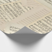 Papier Cadeau Composition musicale Vintage Papier d'enveloppemen (Coin)