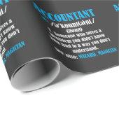 Papier Cadeau Comptabilité drôle de définition d'idée de cadeau (Coin rond)