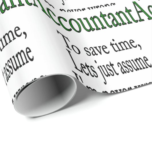 PAPIER CADEAU COMPTABLE (Coin rond)