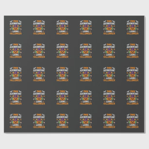 Papier Cadeau Comptable Aime Halloween Citrouille Comptable Desi