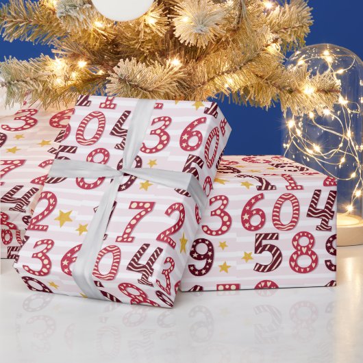 Papier Cadeau Comptable mathématique des numéros amusants (Vacances)