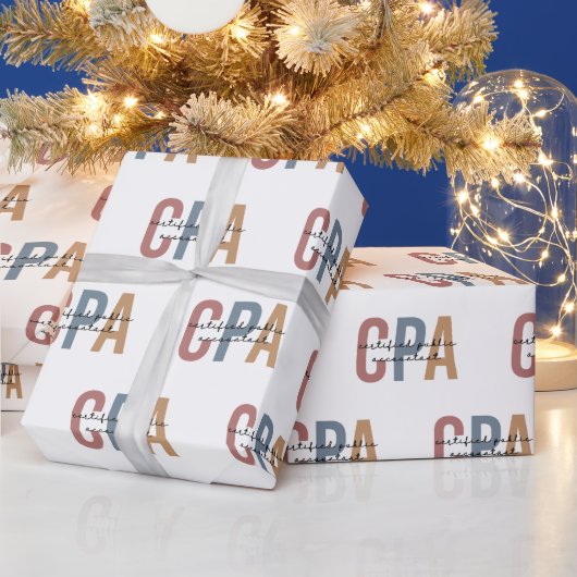 Papier Cadeau Comptable public certifié Retro CPA (Vacances)