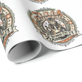 Papier Cadeau Comptable Saison Fiscale Chat Comptable Saison Fis (Coin rond)