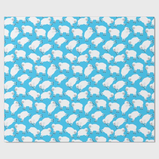 Papier Cadeau Compter les moutons (Plat)