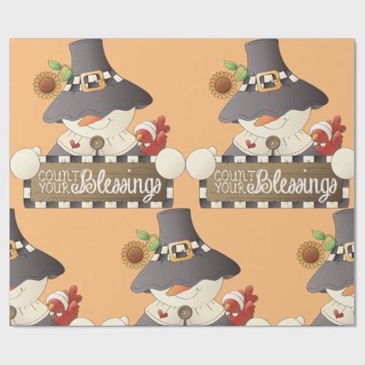 Papier Cadeau Comptez vos bénédictions (Plat)