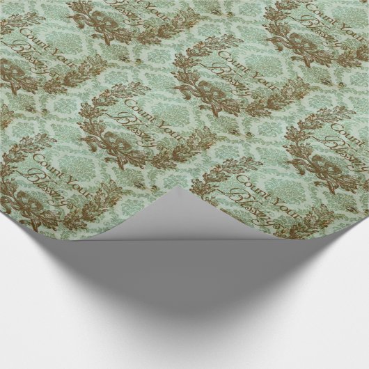 Papier Cadeau Comptez vos bénédictions (Coin)