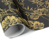 Papier Cadeau con tigre estilo japonés (Coin rond)