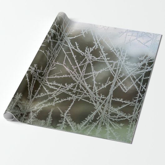 Papier Cadeau Concentration sélective des flocons de neige (Déroulé)