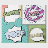 Papier Cadeau concept créatif Abstrait comic pop art style blan (Plat)