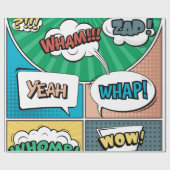 Papier Cadeau concept créatif Abstrait comic pop art style blan (Plat)