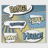 Papier Cadeau concept créatif Abstrait comic pop art style blan (Plat)
