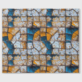 Papier Cadeau Concept limite de carreaux brisés et fissurés (Plat)