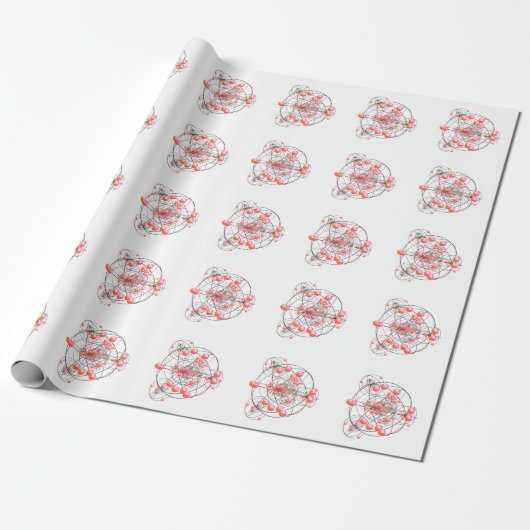 Papier cadeau Concepteur d'amas spatial (Déroulé)