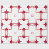 Papier Cadeau Concepteur magenta urbain chic Fretwork d'or blanc (Plat)