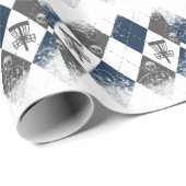 Papier Cadeau Conception à motifs de losanges de golf de disque (Coin rond)