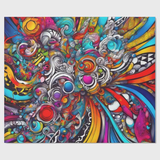 Papier Cadeau Conception abstraite (Plat)