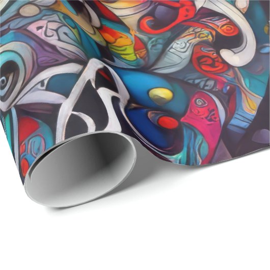 Papier Cadeau Conception abstraite (Coin rond)