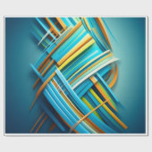 Papier Cadeau conception abstraite Bleu (Plat)