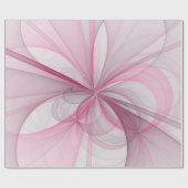 Papier Cadeau Conception Abstraite de fractal rose pâle moderne (Plat)
