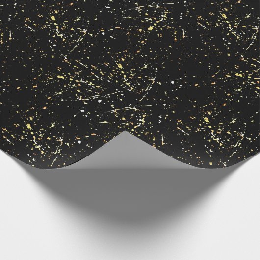 Papier Cadeau Conception Abstraite de peinture or (Coin)