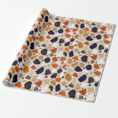 Papier Cadeau Conception Abstraite de Terrazzo Méditerranéen (Déroulé)