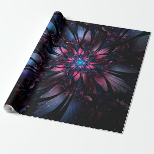Papier Cadeau Conception Abstraite des fleurs fractales.