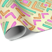 Papier Cadeau Conception abstraite dynamique (Coin rond)