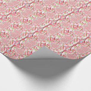 Papier Cadeau Conception Abstraite Éclatement Rouge et Vert
