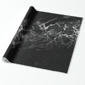 Papier Cadeau conception abstraite en marbre noir (Déroulé)
