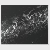 Papier Cadeau conception abstraite en marbre noir (Plat)