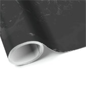 Papier Cadeau conception abstraite en marbre noir (Coin rond)