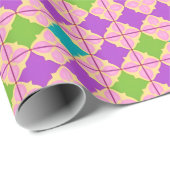 Papier Cadeau Conception Abstraite Géométrique Colorée (Coin rond)