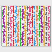 Papier Cadeau Conception Abstraite Irrégulière Colorée Blanche (Plat)
