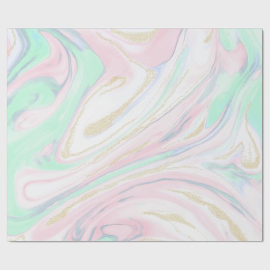 Papier Cadeau Conception abstraite marbrée classique (Plat)