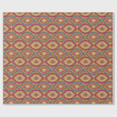 Papier Cadeau Conception abstraite rétro dans le style Ikat nava (Plat)