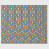 Papier Cadeau Conception abstraite rétro dans le style Ikat nava (Plat)