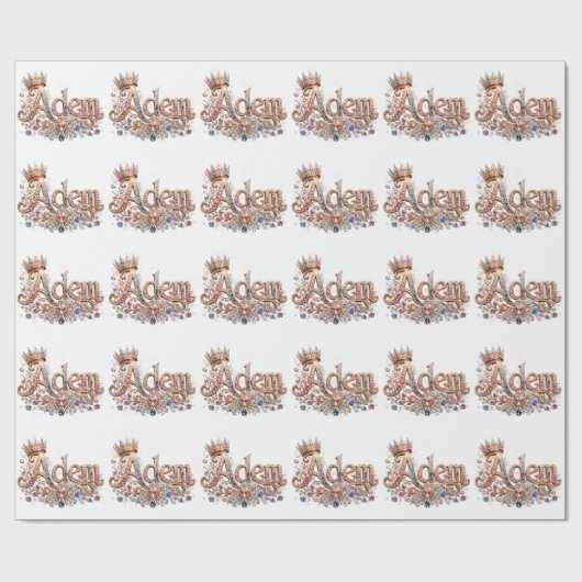 Papier Cadeau Conception Adam de style royal (Plat)