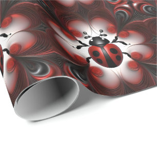 Papier Cadeau Conception artistique abstraite de coccinelle,
