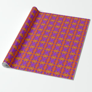 Papier Cadeau Conception artistique graphique abstraite orange v