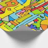 Papier Cadeau Conception avec blocs de couleurs (Coin)