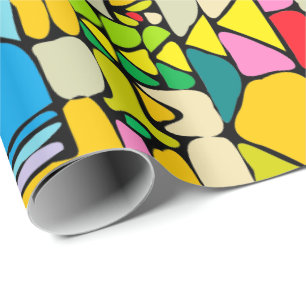 Papier Cadeau Conception avec blocs de couleurs