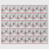 Papier Cadeau Conception blanche de Noël d'étalon (Plat)