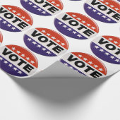 Papier Cadeau Conception blanche et bleue rouge de vote (Coin)