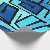 Papier Cadeau Conception bleue de graffiti (Coin)