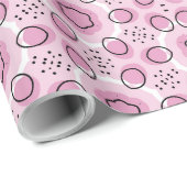 Papier Cadeau conception boho rose bébé (Coin rond)