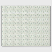 Papier Cadeau Conception botanique sans couture vert sauge (Plat)